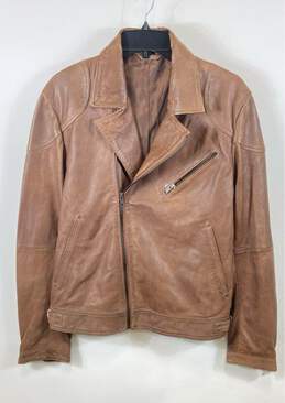 Unbranded Women Brown Faux Leather Jacket M