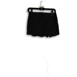 NWT Womens Black Denim Raw Hem 5-Pocket Design Cut-Off Shorts Size 0 alternative image