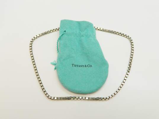 925 Tiffany & Co. Venetian Link Chain Necklace W/ Pouch image number 1