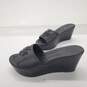 Tory Burch Women's Black Leather Platform Slide Wedge Sandals Size 8.5M image number 2
