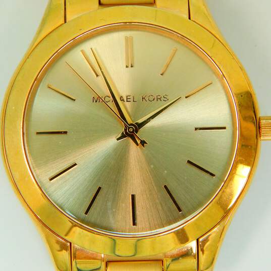 Michael Kors MK-3197 & MK-5473 Rose Gold & Gold Tone Watches 293.7g image number 2