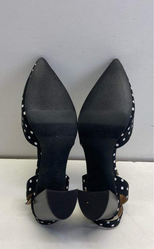 Ann Taylor Chunky Ankle Strap Black/White Polka Dot Pumps Women's Size 8.5 image number 5