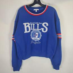 Bills WEAR Women Varsity Blue Sweatshirt SZ L