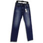 NWT Mens Blue Denim Medium Wash Pockets Skinny Leg Jeans Size 30X34 image number 1