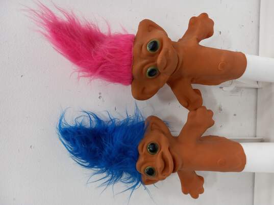 Vintage Pair of Rubies Troll Rubber Hand Puppets image number 1