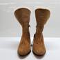UGG Harbour High Brown Suede Heel  Women's Boots Size 7 image number 3