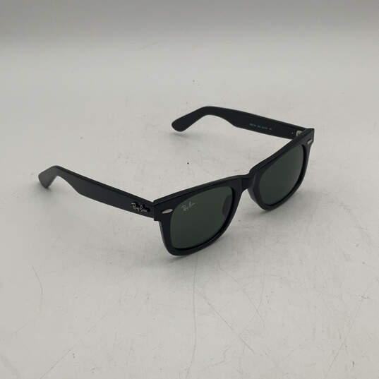 Womens Black Full Rim Lightweight UV Protection Wayfarer Sunglasses image number 3