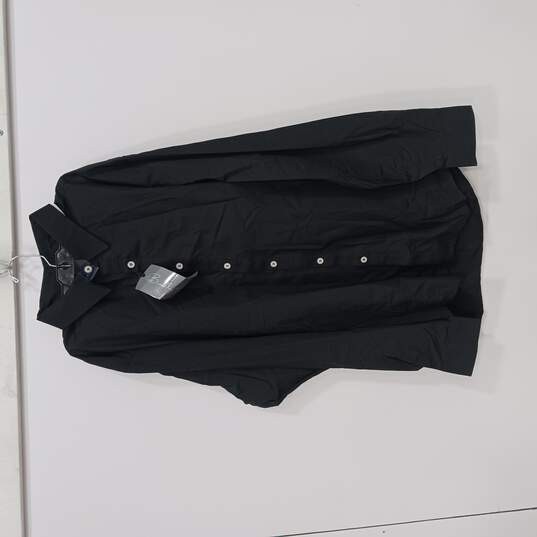 Men's Black Button-Up Long Sleeve Shirt NWT image number 1