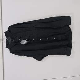 Men's Black Button-Up Long Sleeve Shirt NWT