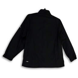 Womens Black 1/4 Zip Mock Neck Long Sleeve Pullover Track Jacket Size XL alternative image