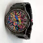 Designer Betsey Johnson Graffiti Splatter Stainless Steel Wristwatch image number 1