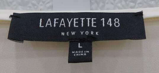 Lafayette 148 Women's Half Sleeve Striped Shirt Size Large image number 2
