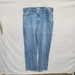Madewell Blue Cotton Baggy Straight Jeans WM Size 33 NWT