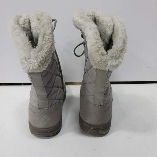Columbia Boots Gray Womens Sz 5.5 image number 3