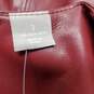 NWT Chico's Women's Faux Leather Mid Length Open Front Jacket in Red Size 1 image number 8
