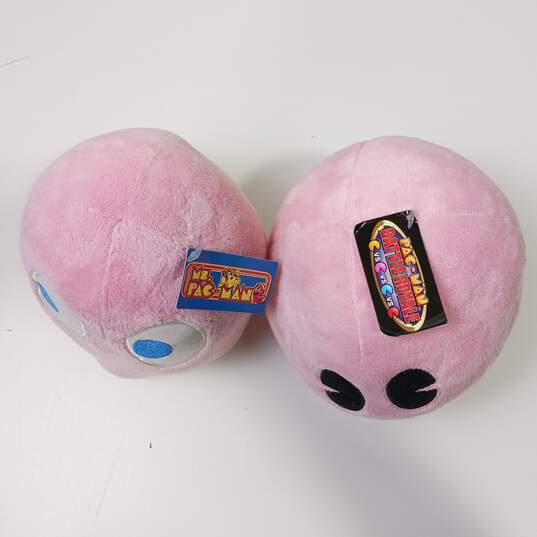 2-Ms . Pac-Man Pink Ghost Plushie image number 4