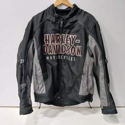 Harley Davidson Men's Black/Gray Padded Jacket Size L