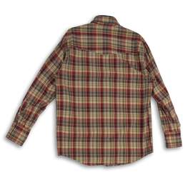 Mens Multicolor Plaid Long Sleeve Pockets Spread Collar Button-Up Shirt Size S alternative image