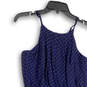 NWT Womens Blue White Polka Dot Spaghetti Strap Mini Dress Size Small image number 4