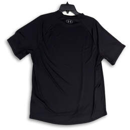 Mens Black Crew Neck Short Sleeve Activewear Pullover T-Shirt Size XL