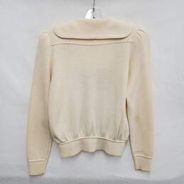 VTG St. John Marie Gray WM's Ivory Pullover Blouse Sweater Size SM alternative image
