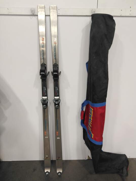 Pair of FX-2 Silver Skis image number 1