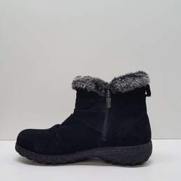 Khombu Black Suede Leather Faux Fur Ankle Boots Women's Size 9M alternative image
