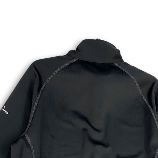 NWT Womens Black Quater Zip Mock Neck Pullover Jacket Size Large image number 4