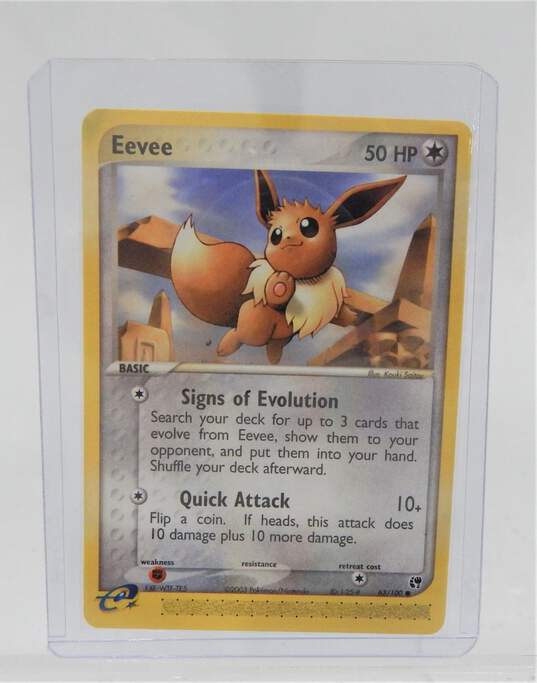Pokemon TCG Eevee Ex Sandstorm E-Reader Card 63/100 image number 1