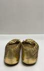 Coach Cutout Leather Ballet Flats Gold 8 image number 4