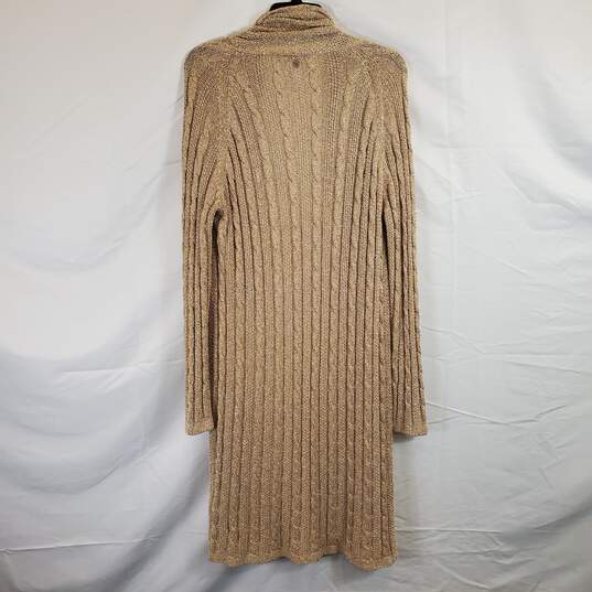 Guess Women's Gold Cardigan SZ S NWT image number 2