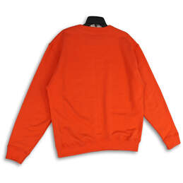 Mens Orange Crew Neck Long Sleeve Pullover Sweatshirt Size Large alternative image