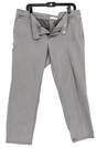 Womens 452390 Gray Flat Front Slash Pocket Zip Straight Leg Chino Pants 14 image number 1