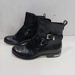 Michael Kors Women's Black Leather Buckle Ankle Boots Size 7 alternative image