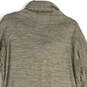 Womens Tan Cowl Neck Drawstring Zipper Pocket Sweater Dress Size Large image number 4