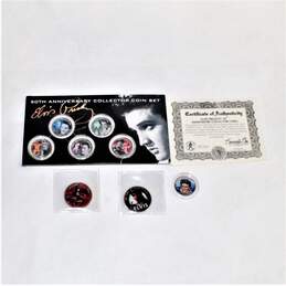 Assortment of Elvis Presley Painted Collector Coins