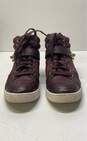 Coach Pembroke Patchwork Suede High Sneakers Burgundy 8.5 image number 3