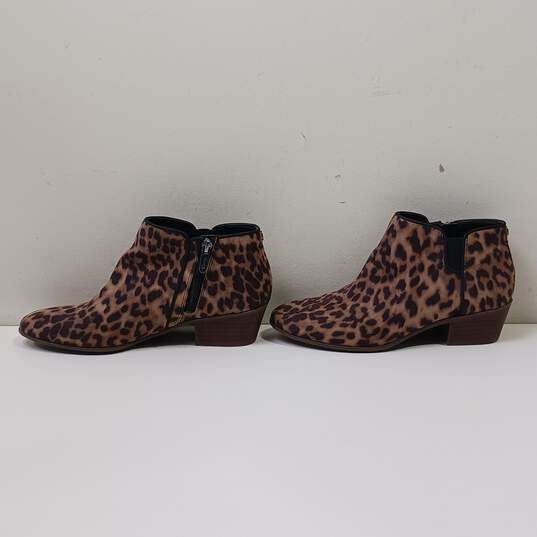 Sam Edelman Women's Preston Leopard Print Side Zip Ankle Boots Size 7 image number 3