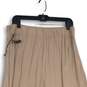 NWT Leith Womens Tan Elastic Waist Slash Pocket Wide Leg Ankle Pants Size L image number 4