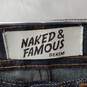 Naked & Famous Mens Dark Blue Weird Guy Denim Jeans Size 32 image number 3