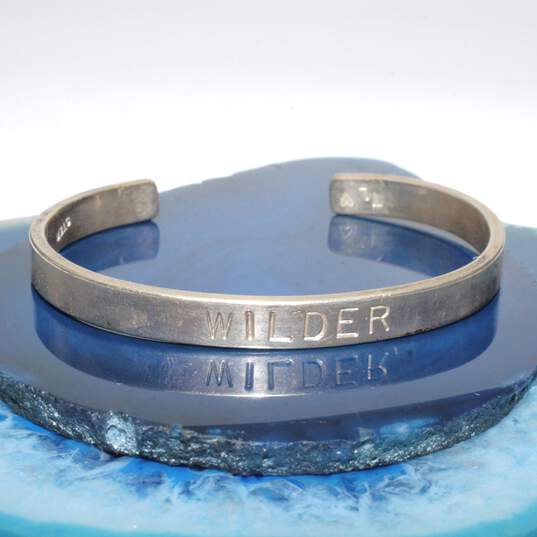 Artisan TL Signed Sterling Silver "Wilder" Cuff Bracelet - 18.06g image number 1