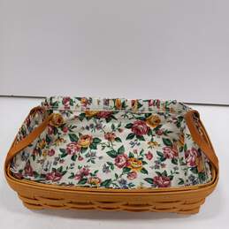 Vintage Longaberger Small Gathering/Pantry Basket w/ Cloth Lining