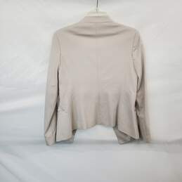 Carmen Marc Valvo Beige Lined Draped Blazer Jacket WM Size 10 NWT alternative image