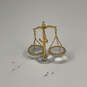 Designer Swarovski Gold-Tone Crystal Cut Stone Balance Scale Figurine image number 3
