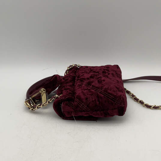 NWT Womens Purple Red Semi Chain Strap Inner Pockets Crossbody Bag Purse image number 5
