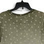 NWT Womens Green Star Print Round Neck Short Sleeve Pullover T-Shirt Size L image number 4