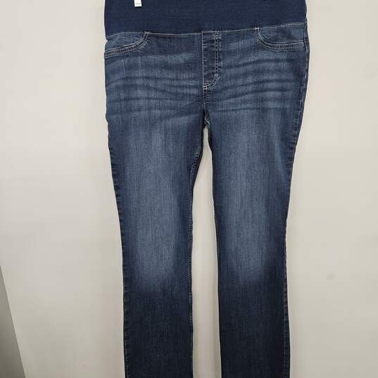 Retro Maternity Bootcut Blue Jeans image number 1