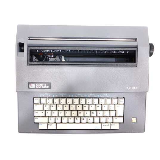 1980s Smith Corona SL 80 Electronic Typewriter w/ Word Eraser & Case IOB image number 2