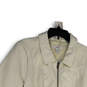 Womens White Long Sleeve Stretch Pockets Collared Full-Zip Jacket Size 1X image number 3