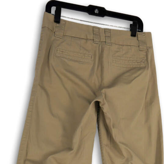 Womens Tan Flat Front Straight Leg Slash Pockets Chino Pants Size 4T image number 4